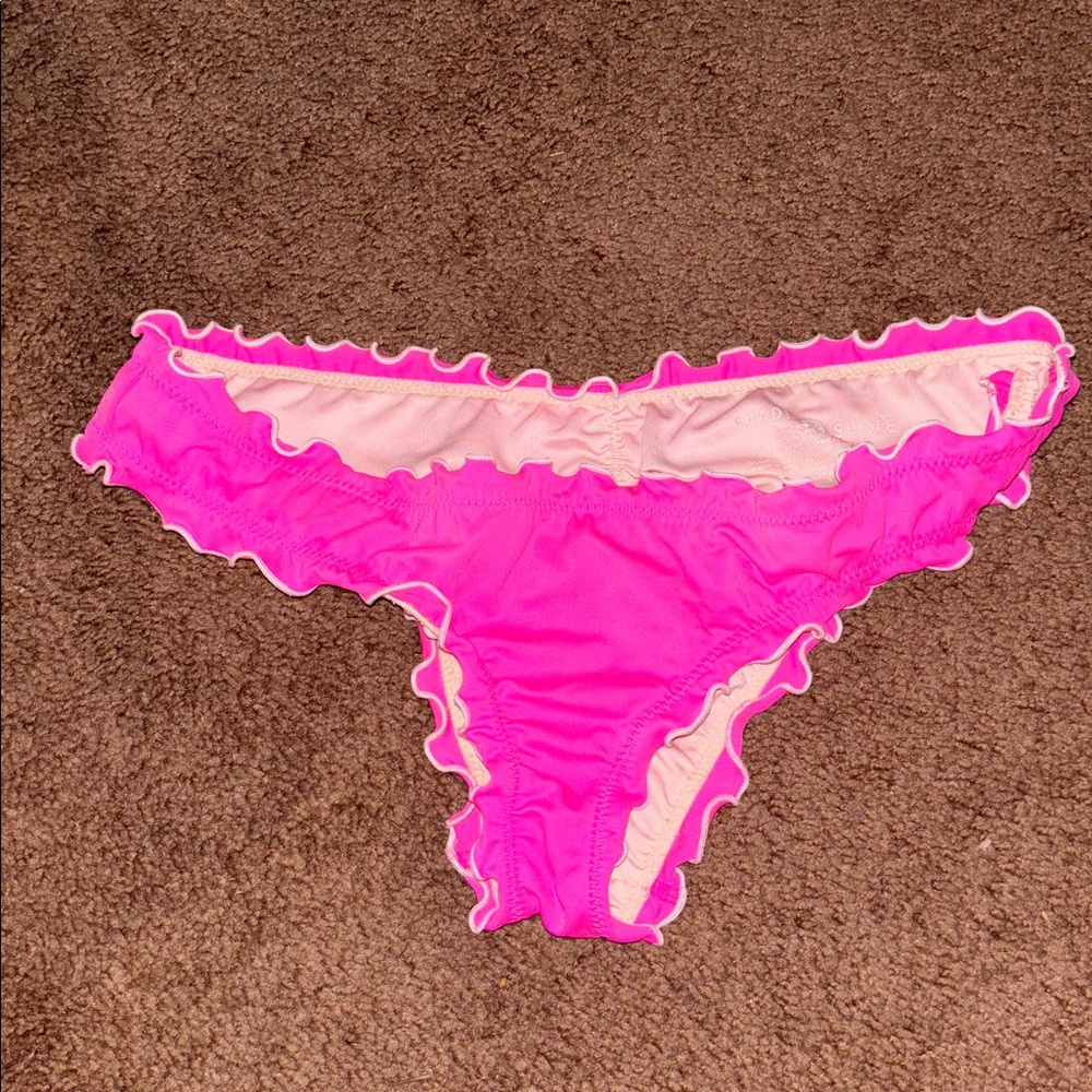 Pink Ruffled Bikini Bottom